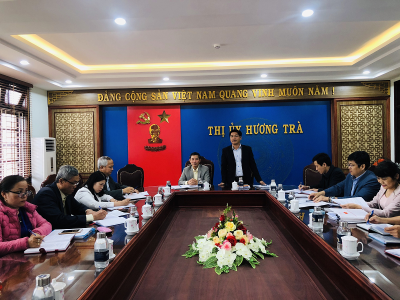 Ban Dân vận Tỉnh ủy làm việc với Thường trực Thị ủy Hương Trà
